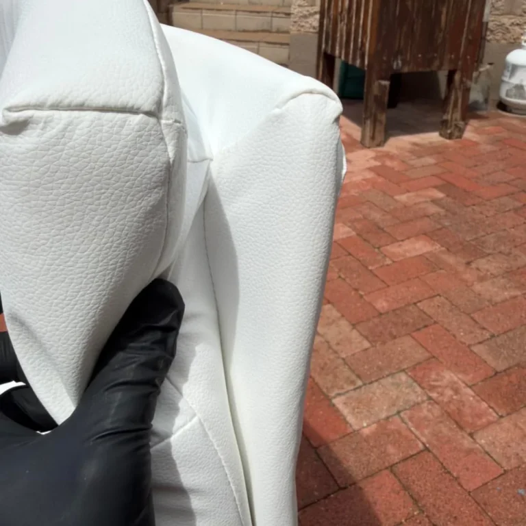 Leather stain removal after